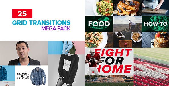 Videohive Grid Transitions Pack 20499826
