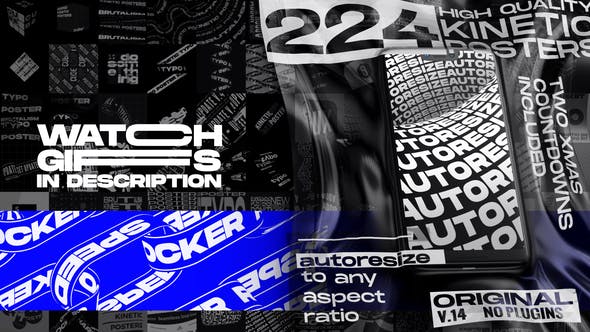 Videohive - Seamless Loop Kinetic Posters V14 - 24684532