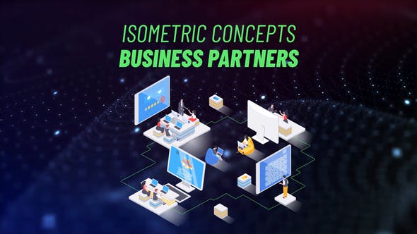 Videohive Business Partners Isometric Concept 31693641