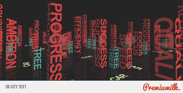 Videohive 3D City Text 5993622