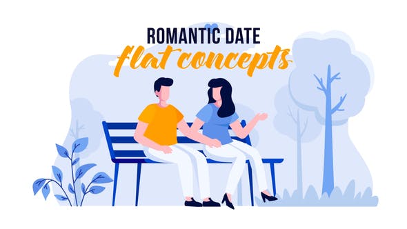 Videohive Romantic date - Flat Concept 31441200