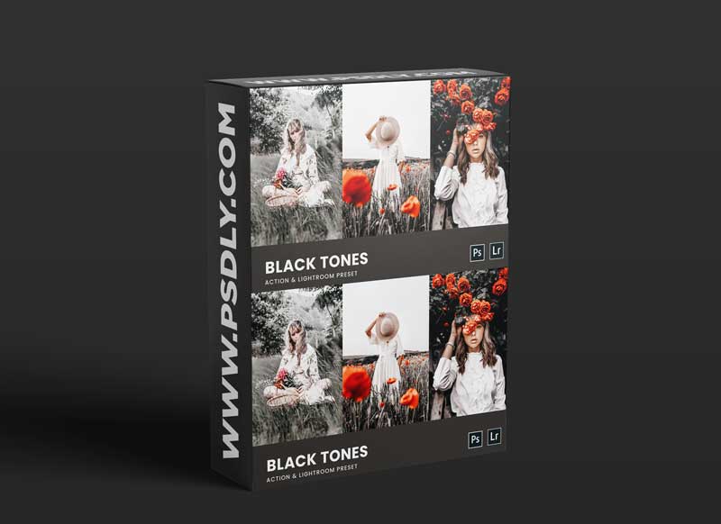 Black Tones Photoshop Action & Lightrom Presets