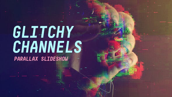Videohive Glitchy Channels Parallax Slideshow 21473986