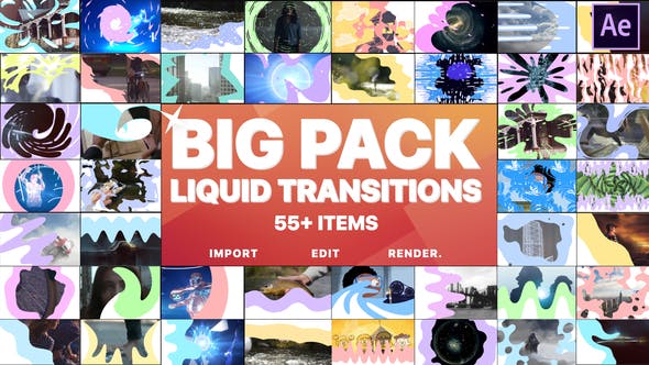 Videohive Liquid Transitions Big Pack 23309842
