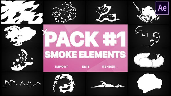 VideoHive Smoke Elements Pack 01 23484775