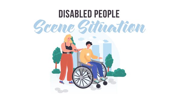 Videohive Disabled people - Scene Situation 31887860