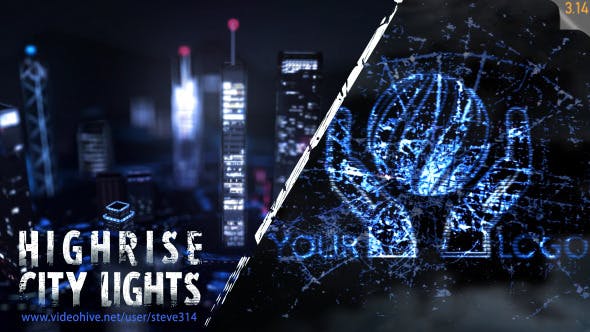 Videohive Highrise City Lights - Logo Intro 11251037