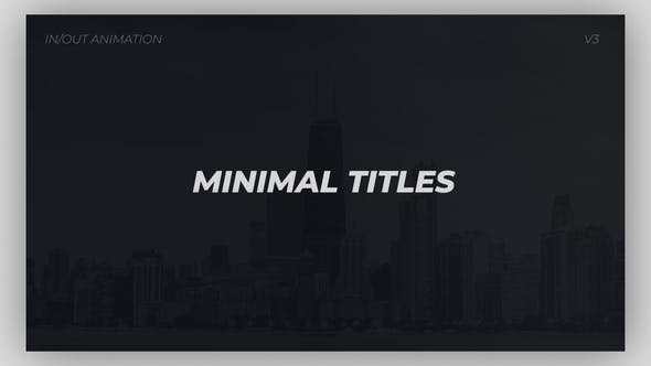 Videohive Minimal Titles 31884575