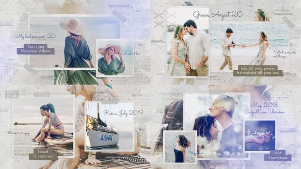 Videohive Traveling Memories Photo Album Adventure Journey Ink Slideshow Family Friends Romantic Gallery 31819269