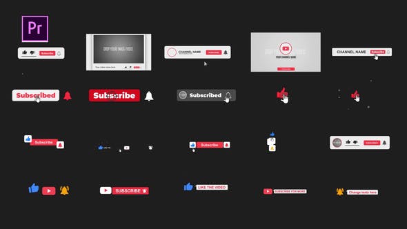 Videohive YouTube Subscribe Pack 31986014