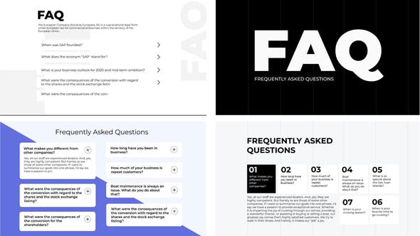 Videohive FAQ Frequently Asked Questions Answers 31989449