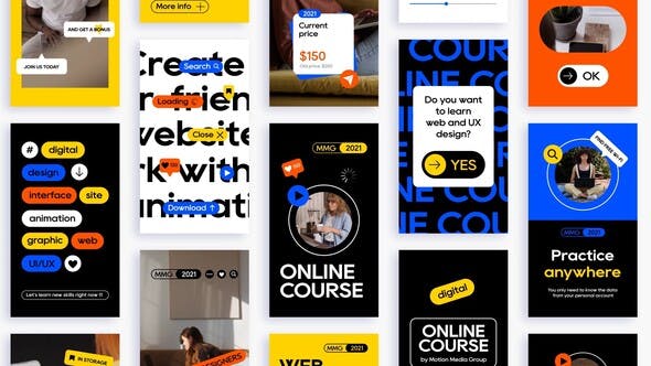 Videohive Online Course Stories Pack 32642720