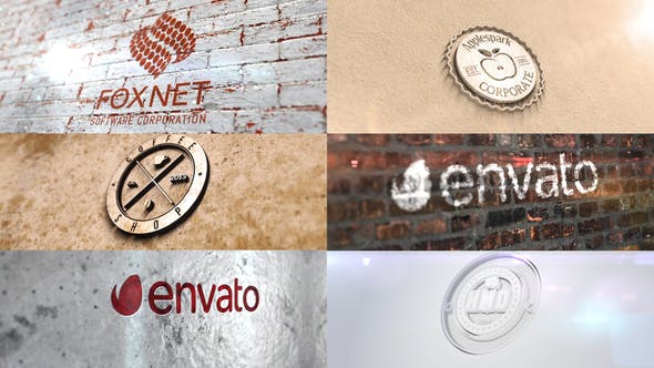 Videohive Photo Realistic Logo Mockup Pack 04 Wall Pack 32280661