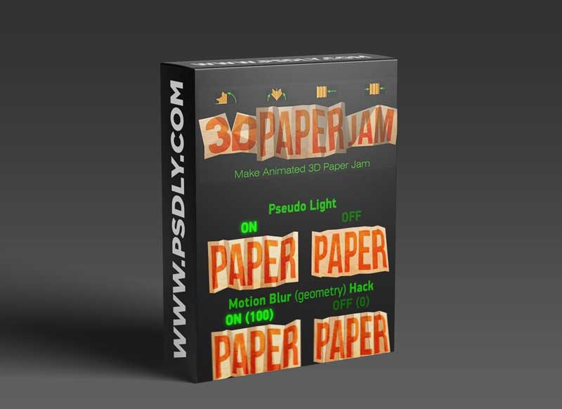 Aescripts 3D Paper Jam 1.2 Plug-in for After Effects