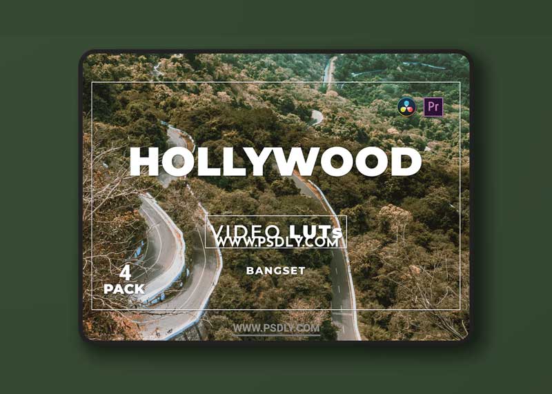 Bangset Hollywood Pack 4 Video LUTs