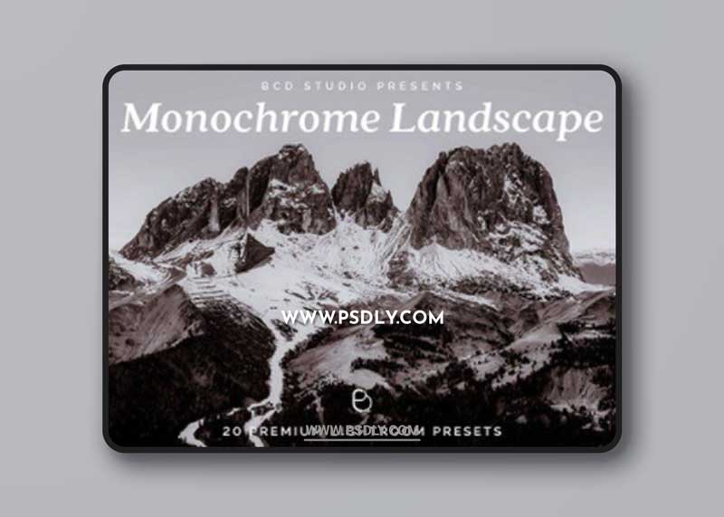 CM - 20 Monochrome Landscape Lr Presets 1835016