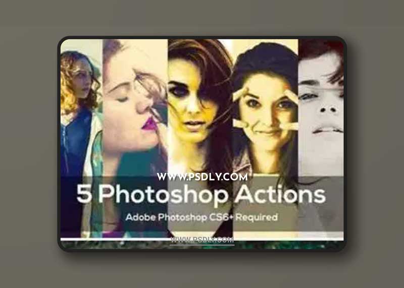 CM - 5 Photoshop Actions Package 1993945