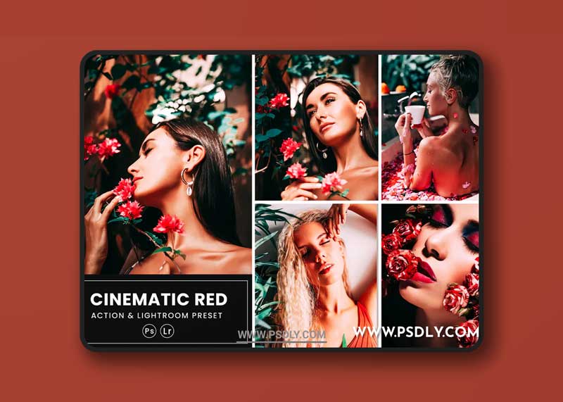 Cinematic Red Photoshop Action & Lightrom Presets