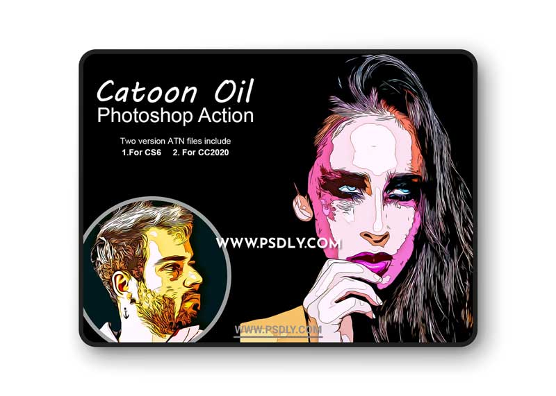 CreativeMarket - Cartoon Oil Photoshop Action 5299110