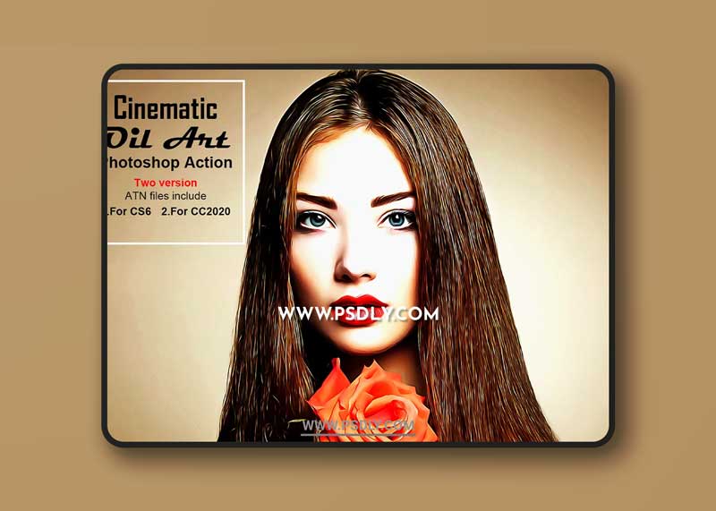 CreativeMarket - Cinematic Oil Art PS Action 5244364