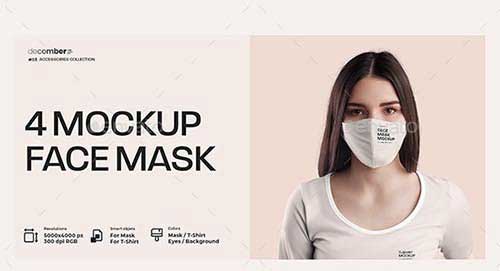 GraphicRiver - 4 Mockups Face Mask 31317816