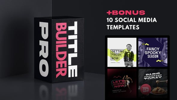 Videohive Title Builder Pro Bonus 10 social media templates InteractiveBro 29991661