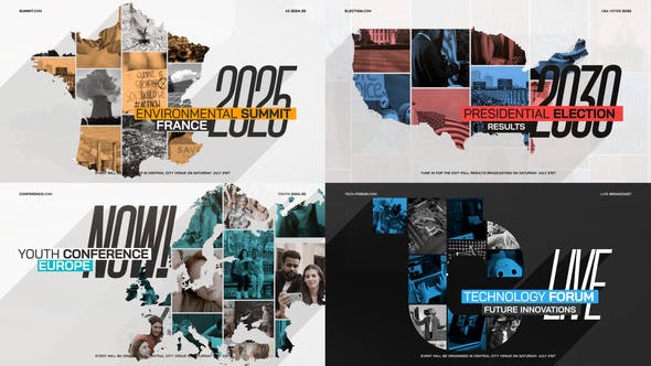 Videohive MAP Collage Logo Intro 31861013