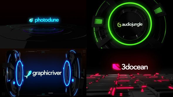 Videohive High Tech Glitch Logo Pack 24784316