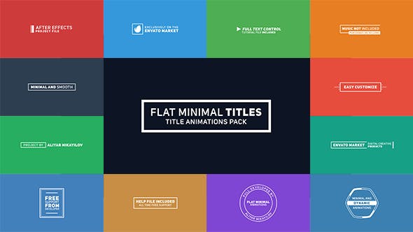 Videohive Flat Minimal Titles 19421285
