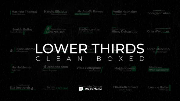 Videohive Lower Thirds Clean Fade In 31846955