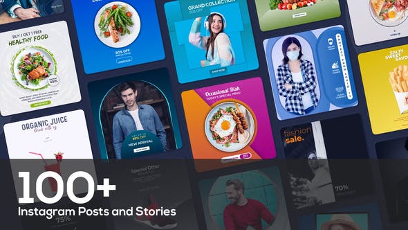 Videohive 100+ Instagram Posts and Stories Suite 31656287