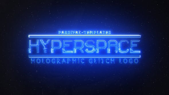 Videohive Hyperspace Holographic Glitch Logo 25366690