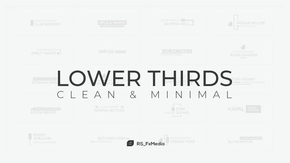 Videohive Lower Thirds Clean & Minimal 31864661