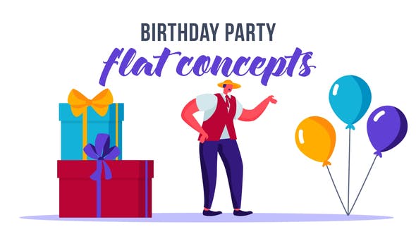 Videohive Birthday party - Flat Concept 33124709