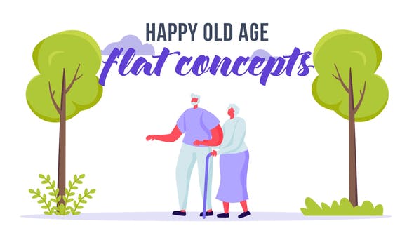 Videohive Happy old age - Flat Concept 33248757