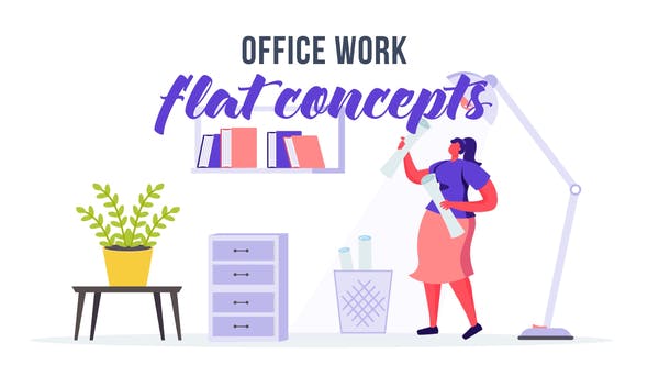 Videohive Office work - Flat Concept 32951516