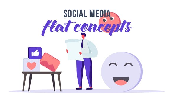 Videohive Social media - Flat Concept 32951541