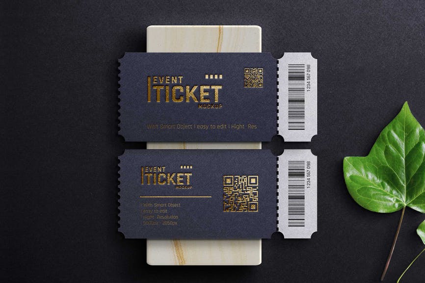 Mockup - Luxury Event Ticket