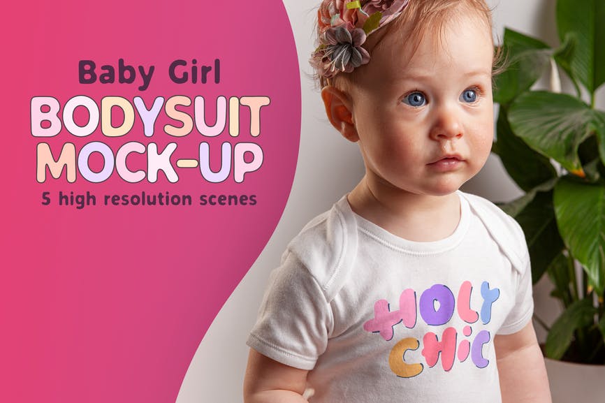 Baby Girl Bodysuit Mock-up