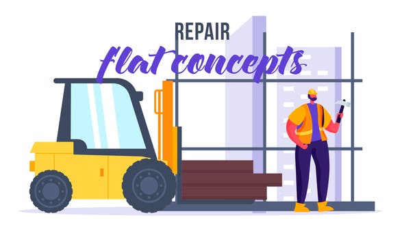 Videohive Repair Flat Concept 32924728