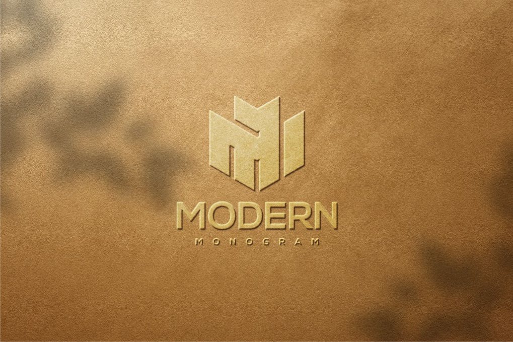 luxury gold logo mockup