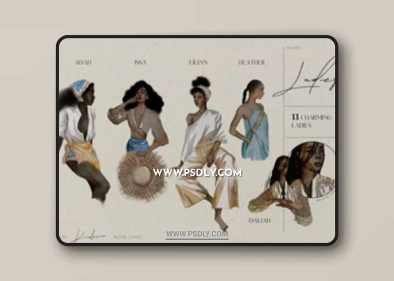 Beautiful African Ladies in Watercolor 14213490