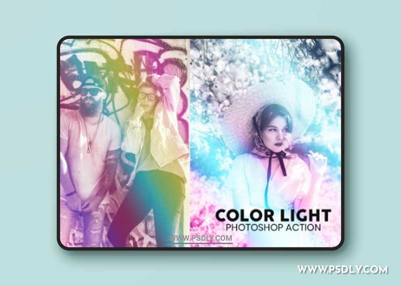 CreativeMarket - Color Light Photoshop Action 5848132