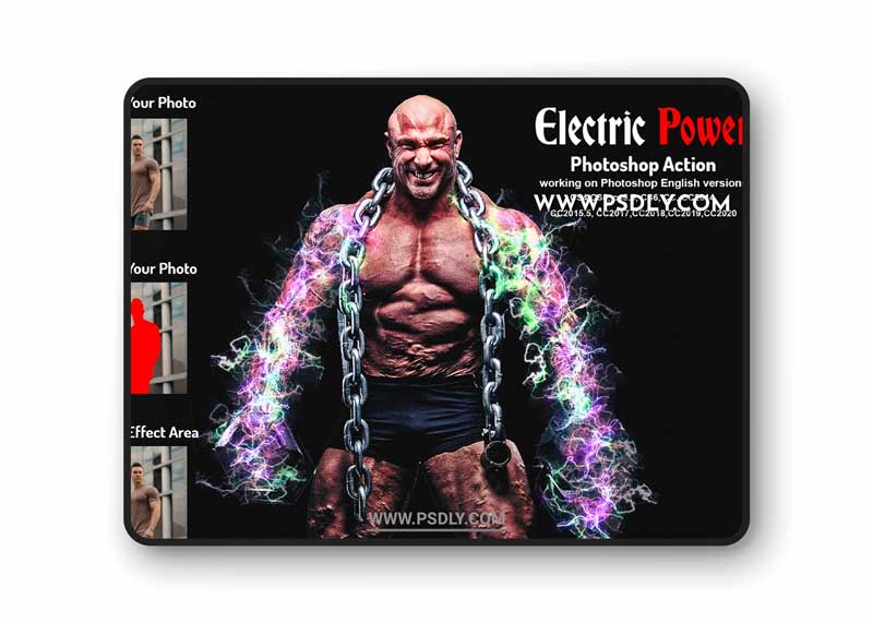 CreativeMarket - Electric Power Photoshop Action 5960125