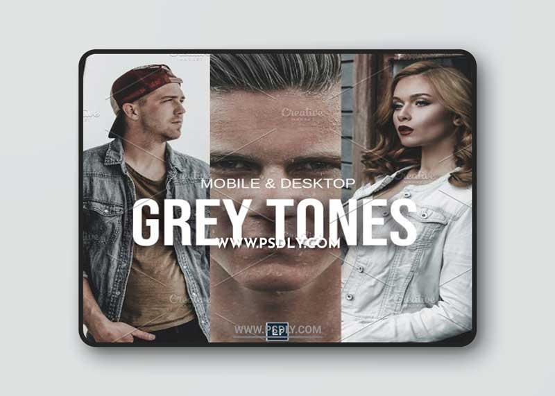 CreativeMarket - GREY TONES Lightroom Presets 5115218