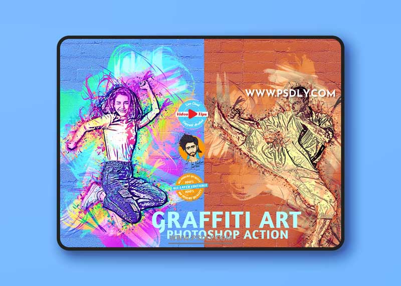 CreativeMarket - Graffiti Art Photoshop Action 6255730
