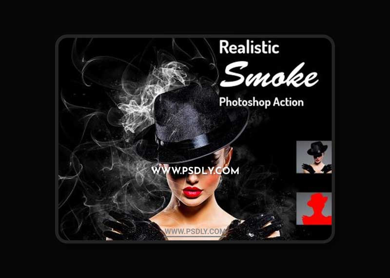 CreativeMarket - Realistic Smoke Photoshop Action 6188637