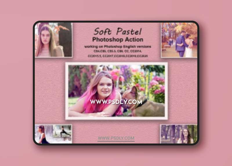 CreativeMarket - Soft Pastel Photoshop Action 5457029