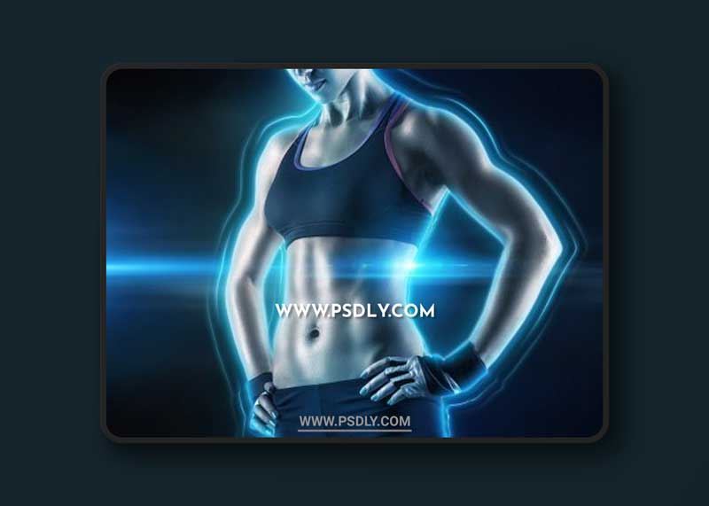 Glowing Portrait Photo Effect Mockup 372765296