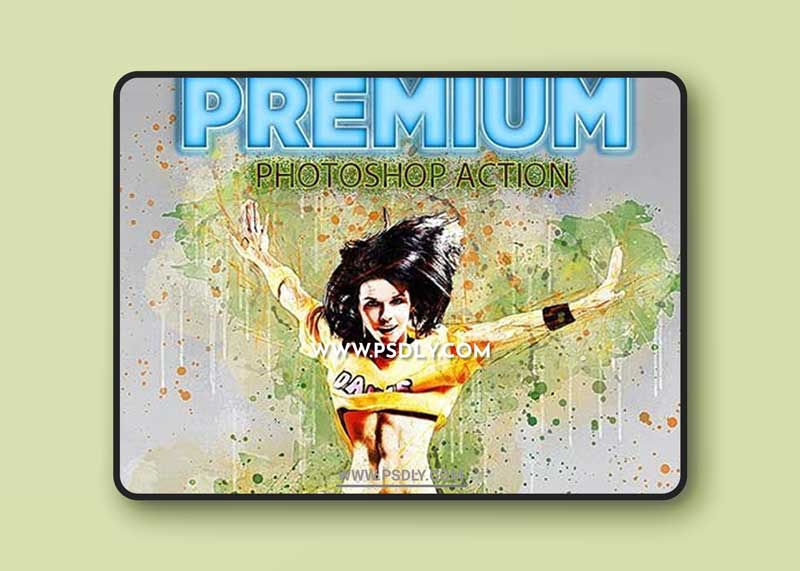 GraphicRiver - Watercolor Sketch Painting Photoshop Action 26882049